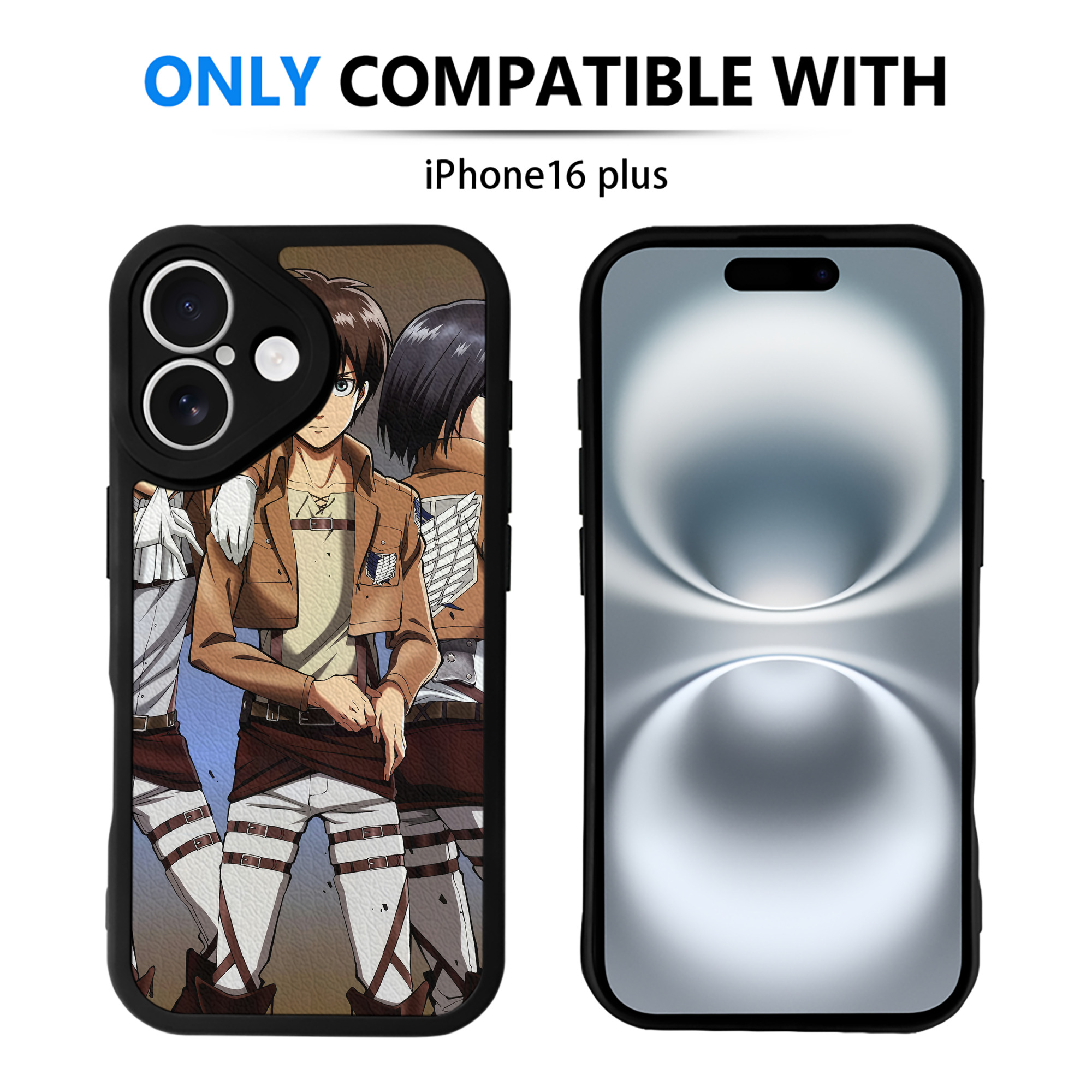 （画像用） 進撃の巨人 Attack on Titan 【iPhone 16シリーズ対応】シリコンスマホケース（レザー調） 材質：シリコン